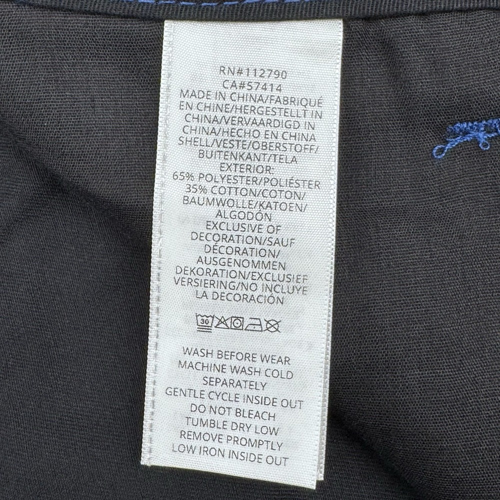 True Religion Men Cargo Pants Jet Black/Pacific Blue Size 34 - Picture 6 of 11